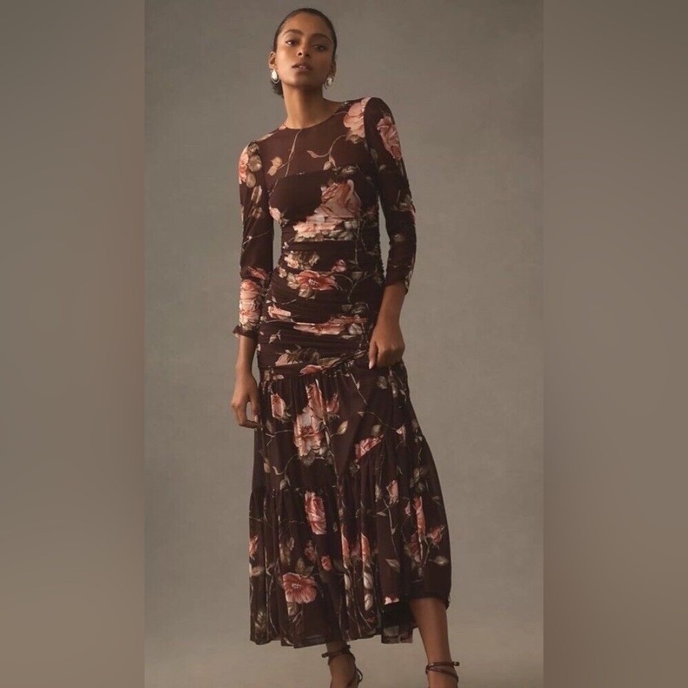 Erin Fetherston Maxine Mesh Maxi Dress
